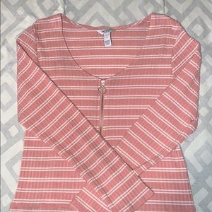 Long Sleeve Top with Zipper